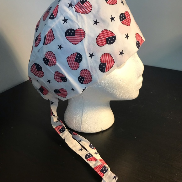 Set of 5 hand made Chef Hats or Scrub Hats - Picture 4 of 6